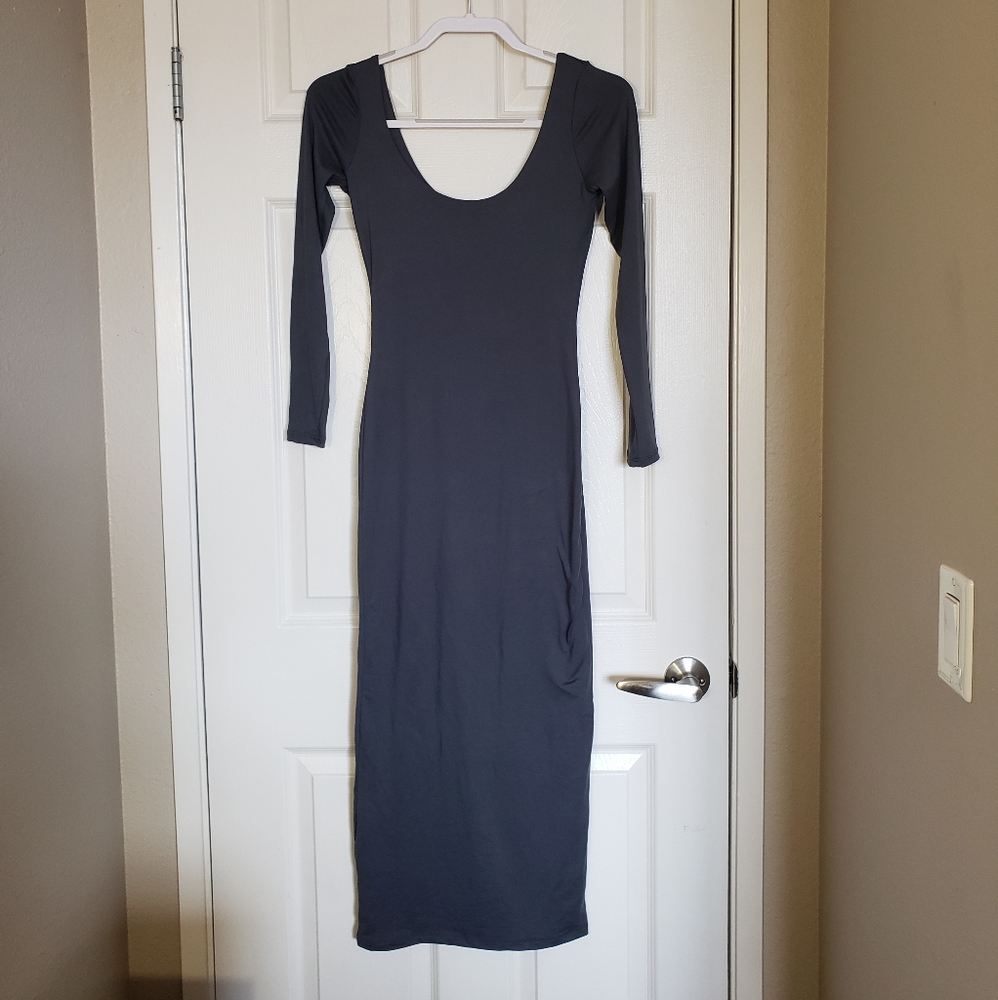 Grey midi dress